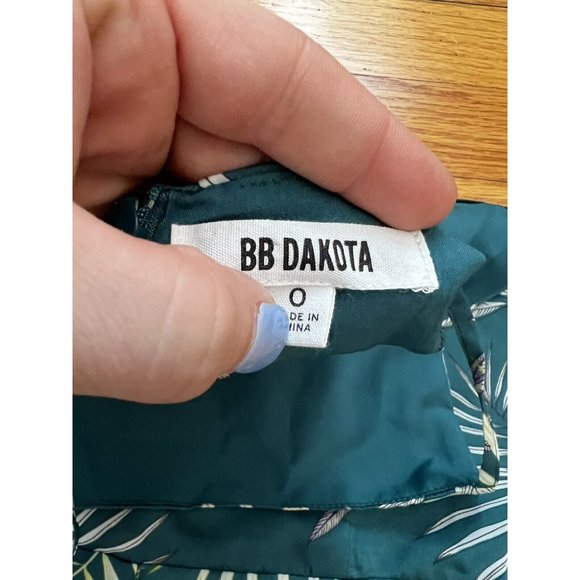 Revolve BB Dakota Wilder Romper In Cool Green Palm Leaf Tropical Women's Size 0 - Picture 5 of 8